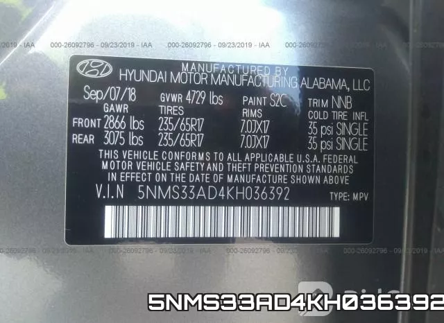5NMS33AD4KH036392 фото 10