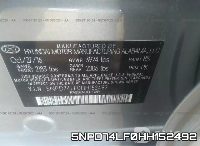 5NPD74LF0HH152492 фото 10