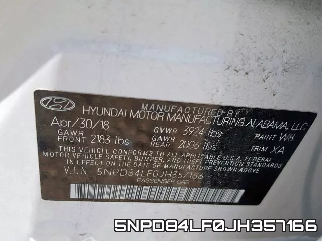 5NPD84LF0JH357166 фото 2
