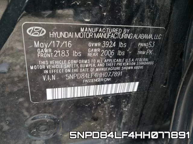5NPD84LF4HH077891 фото 2