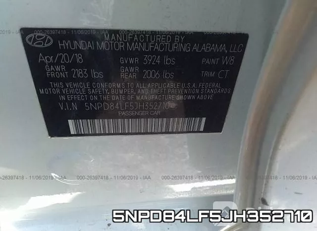 5NPD84LF5JH352710 фото 10