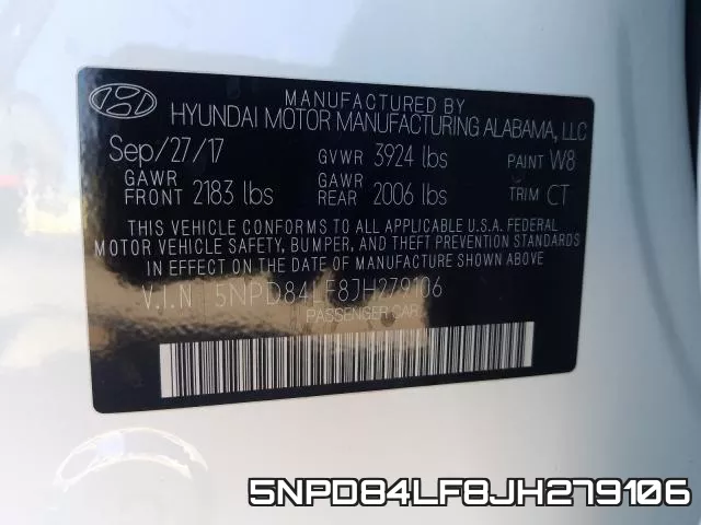 5NPD84LF8JH279106 фото 2