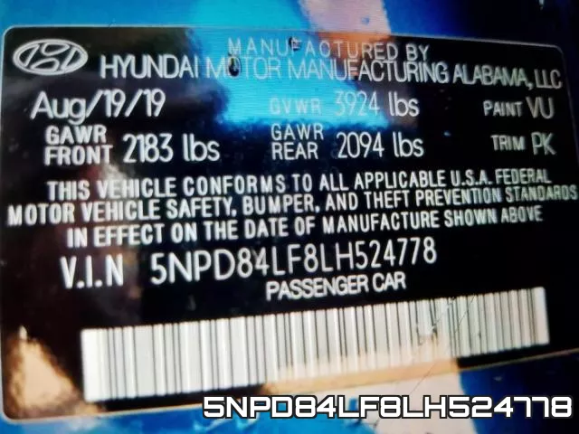 5NPD84LF8LH524778 фото 2