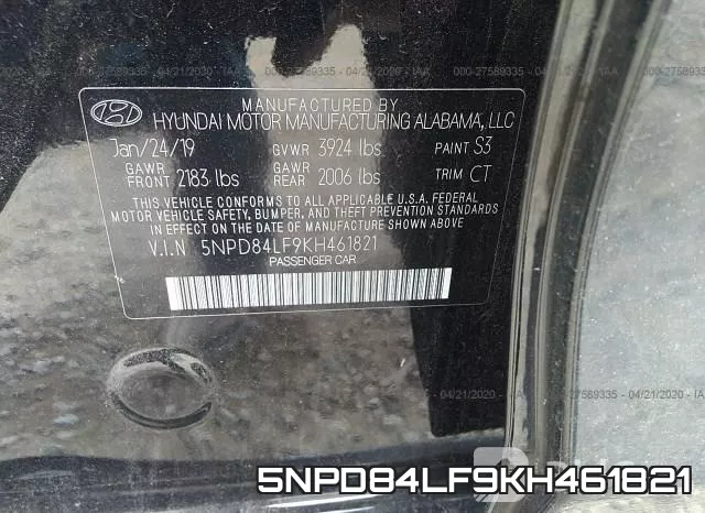 5NPD84LF9KH461821 фото 10