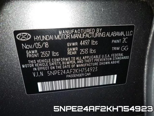 5NPE24AF2KH754923 фото 2