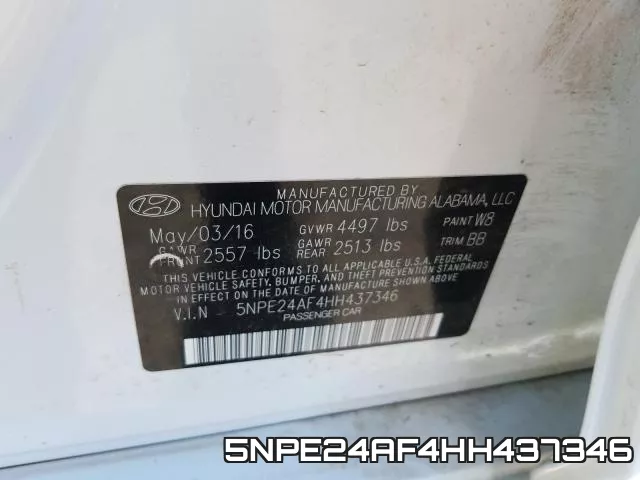 5NPE24AF4HH437346 фото 2