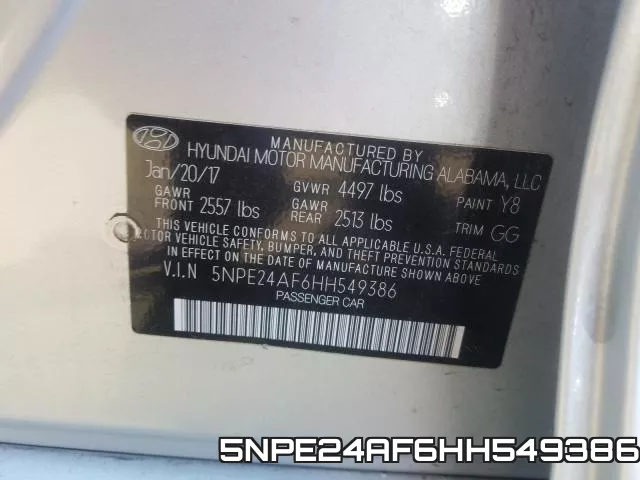 5NPE24AF6HH549386 фото 2
