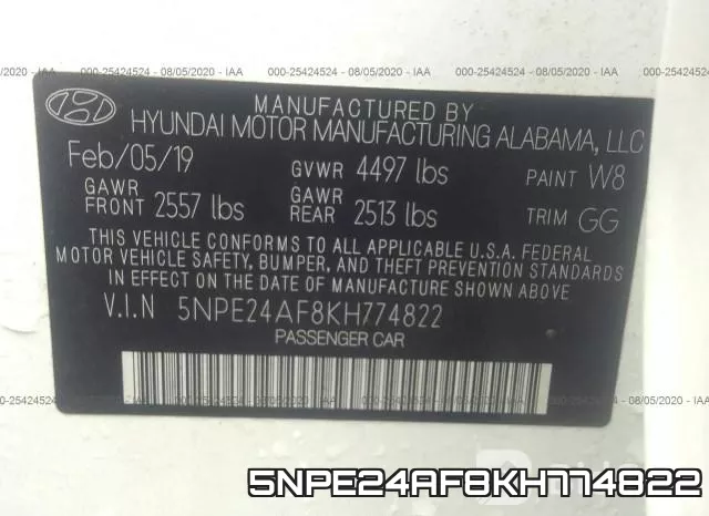 5NPE24AF8KH774822 фото 10