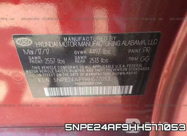 5NPE24AF9HH577053 фото 10
