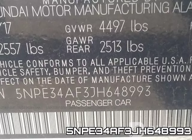 5NPE34AF3JH648993 фото 10