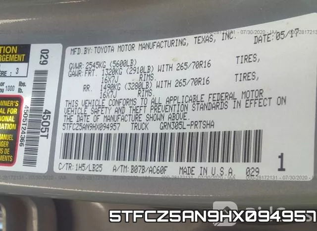 5TFCZ5AN9HX094957 фото 10