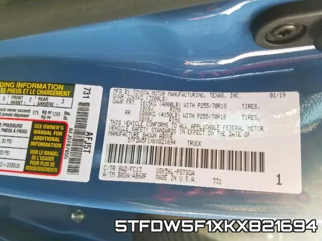 5TFDW5F1XKX821694 фото 2