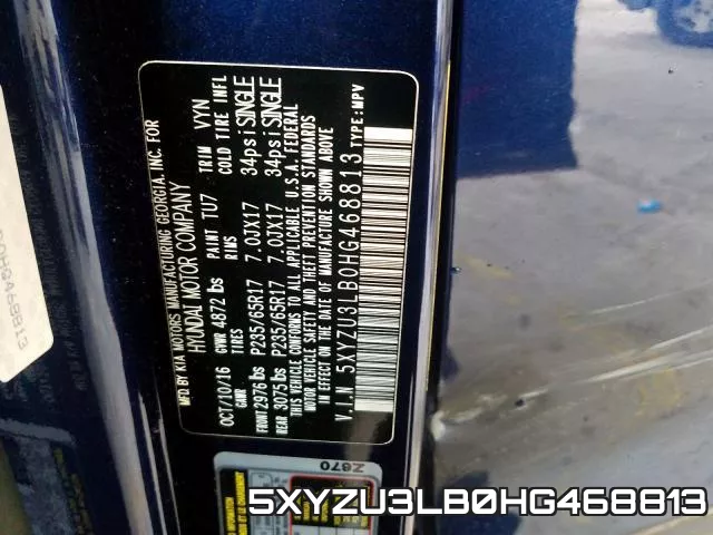 5XYZU3LB0HG468813 фото 2