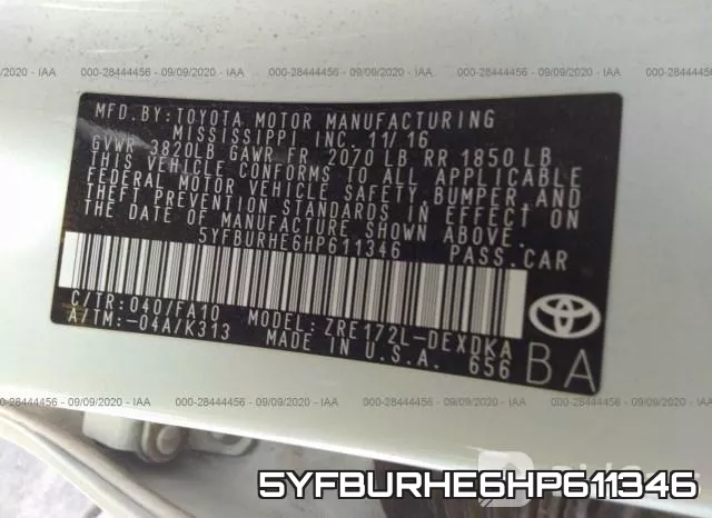 5YFBURHE6HP611346 фото 10