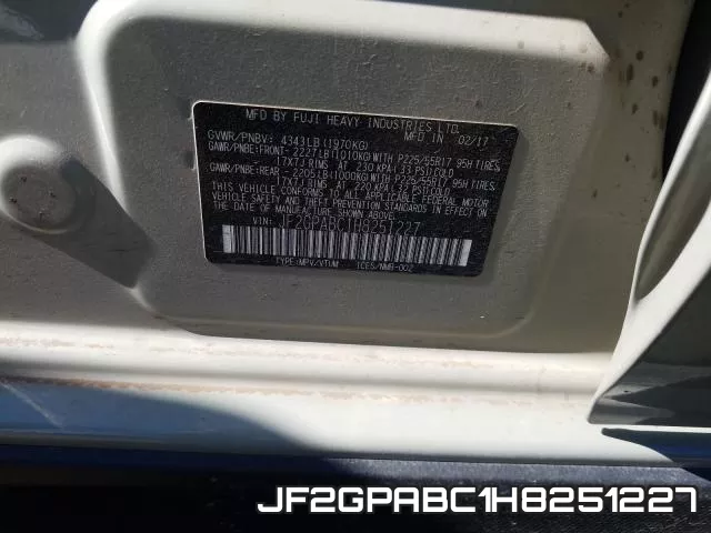 JF2GPABC1H8251227 фото 2