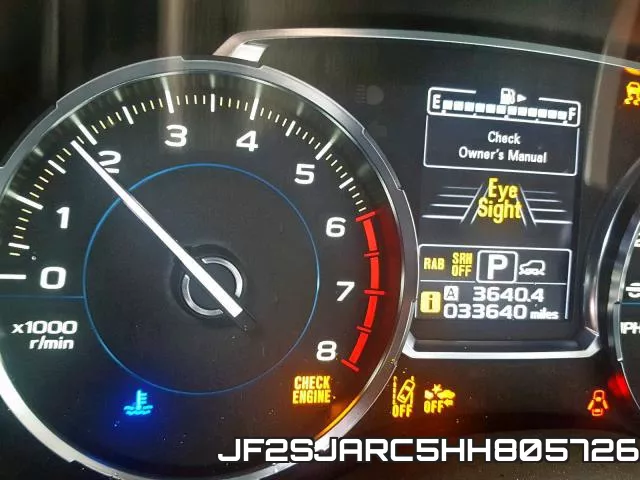 JF2SJARC5HH805726 фото 9