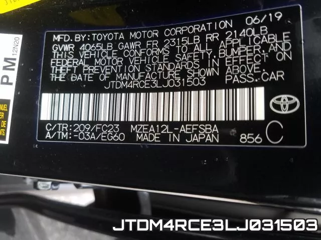JTDM4RCE3LJ031503 фото 2