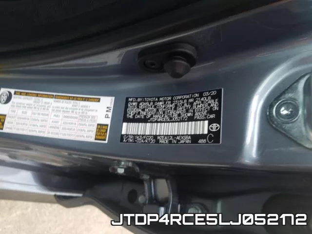 JTDP4RCE5LJ052172 фото 2