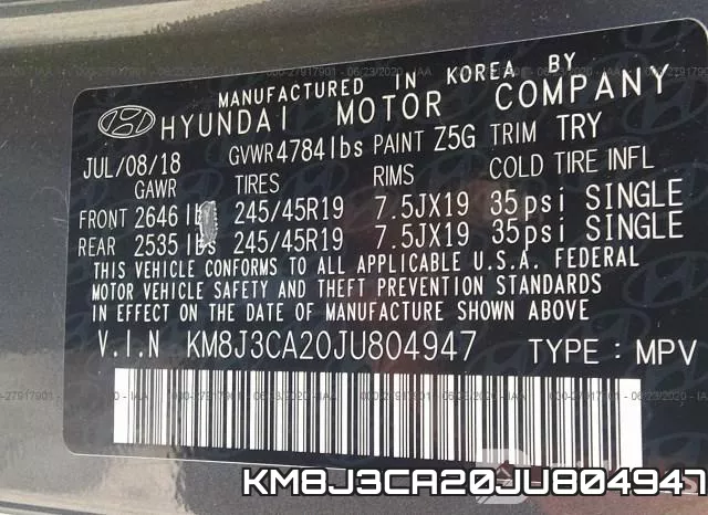 KM8J3CA20JU804947 фото 10