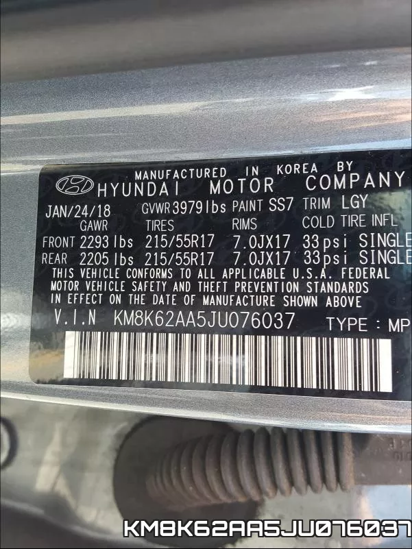 KM8K62AA5JU076037 фото 2