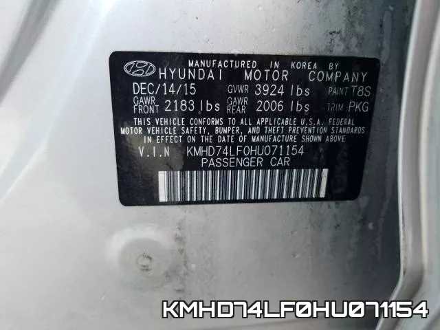 KMHD74LF0HU071154 фото 2