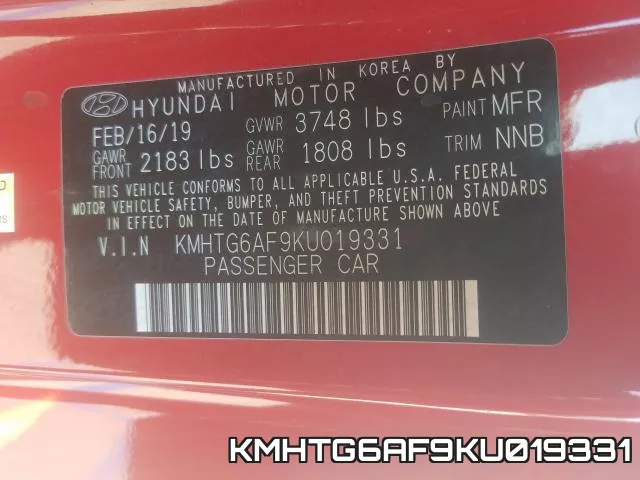 KMHTG6AF9KU019331 фото 2