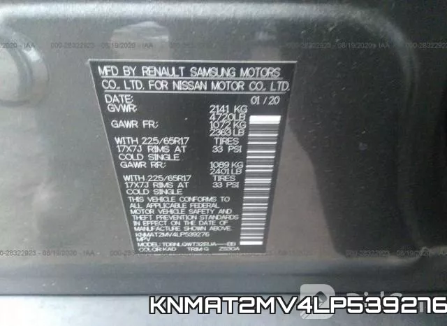 KNMAT2MV4LP539276 фото 10