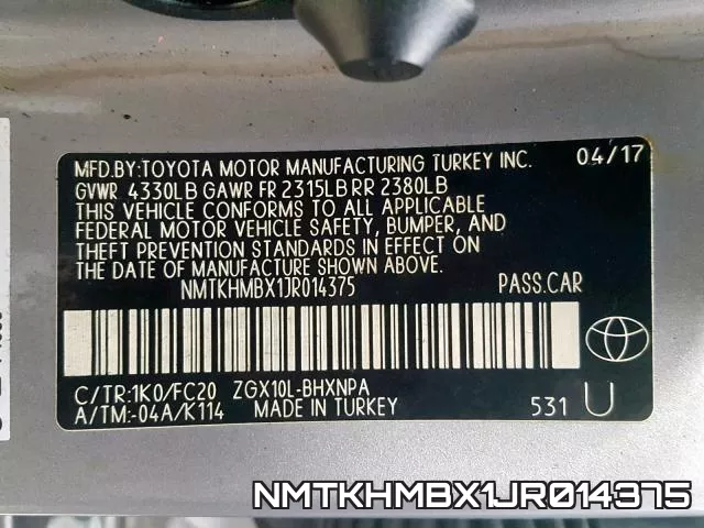 NMTKHMBX1JR014375 фото 2