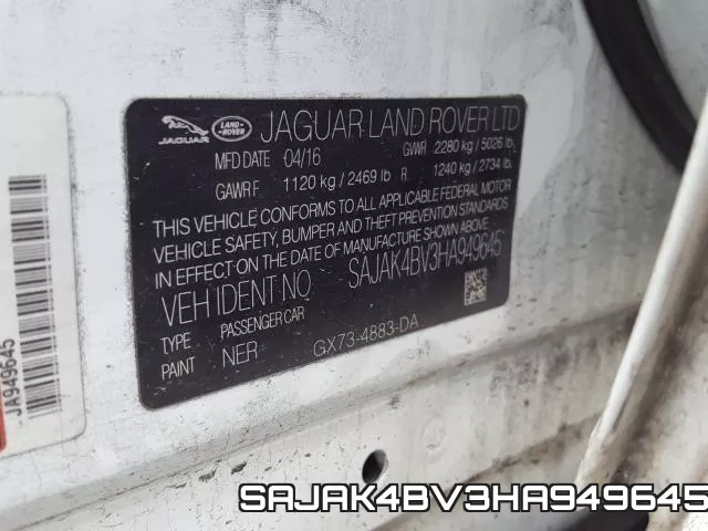 SAJAK4BV3HA949645 фото 2
