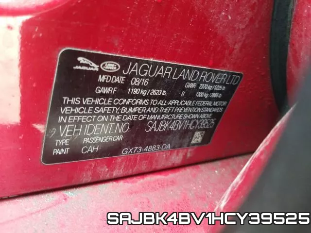SAJBK4BV1HCY39525 фото 2