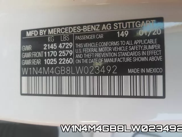 W1N4M4GB8LW023492 фото 2
