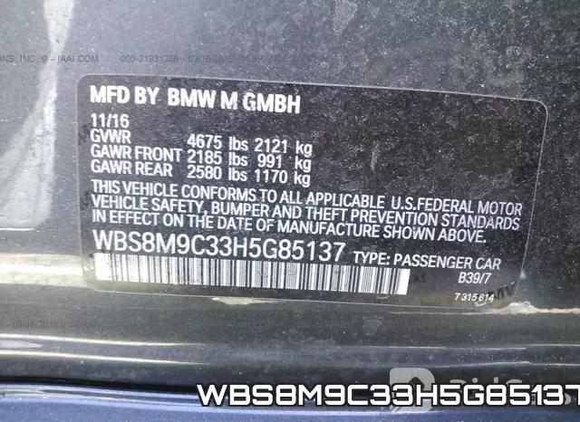 WBS8M9C33H5G85137 фото 10