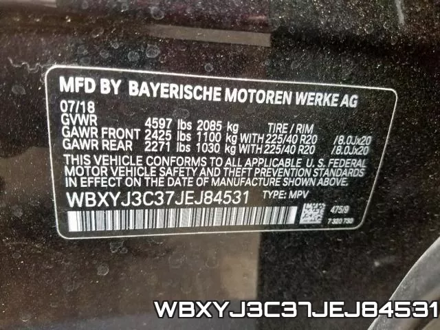 WBXYJ3C37JEJ84531 фото 2
