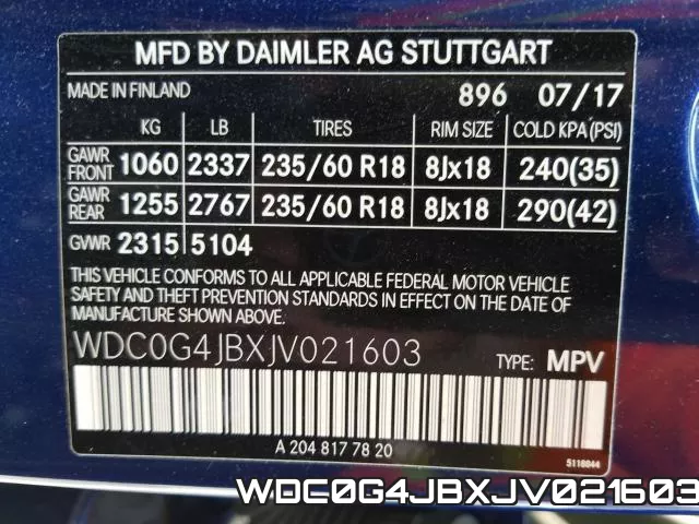WDC0G4JBXJV021603 фото 2