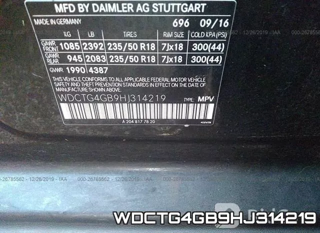 WDCTG4GB9HJ314219 фото 10