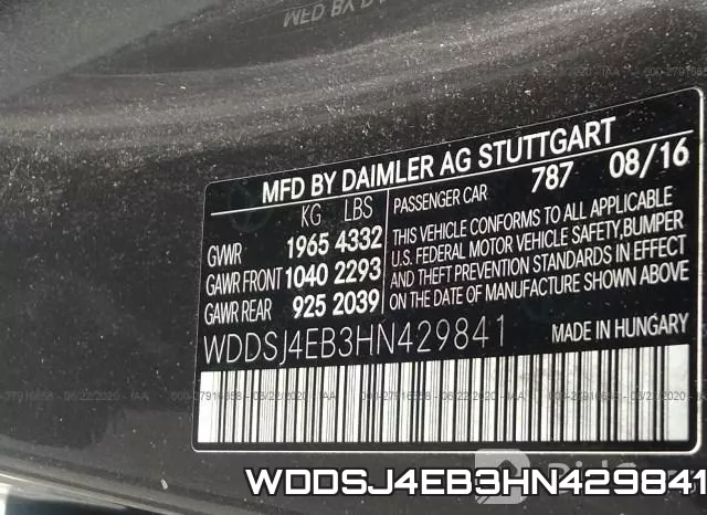 WDDSJ4EB3HN429841 фото 10