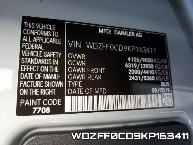 WDZFF0CD9KP163411 фото 2