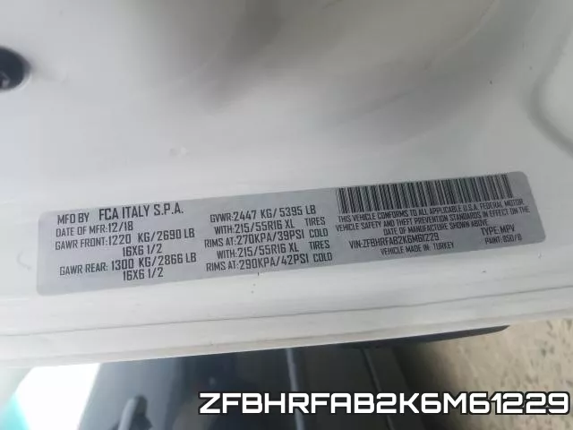 ZFBHRFAB2K6M61229 фото 2
