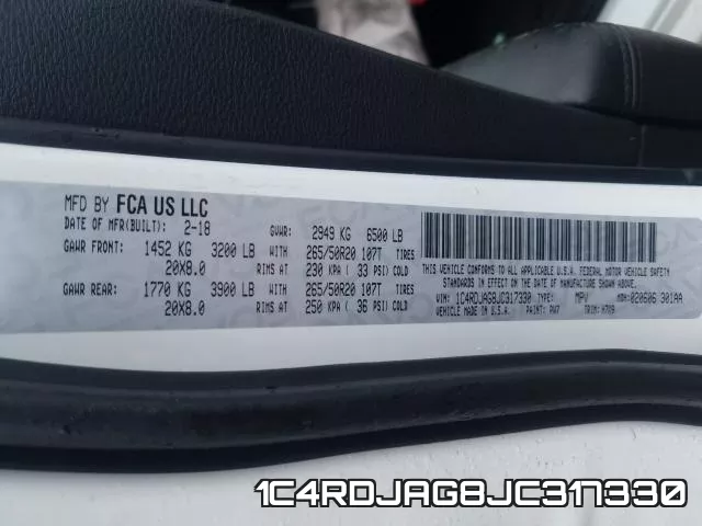1C4RDJAG8JC317330 фото 2