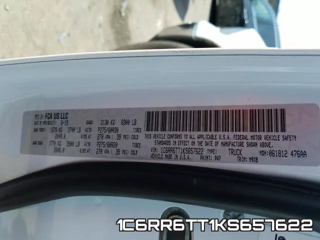 1C6RR6TT1KS657622 фото 2