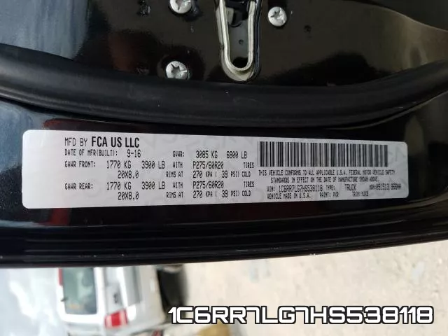 1C6RR7LG7HS538118 фото 2