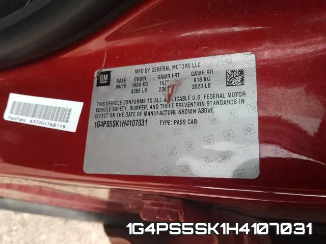 1G4PS5SK1H4107031 фото 2