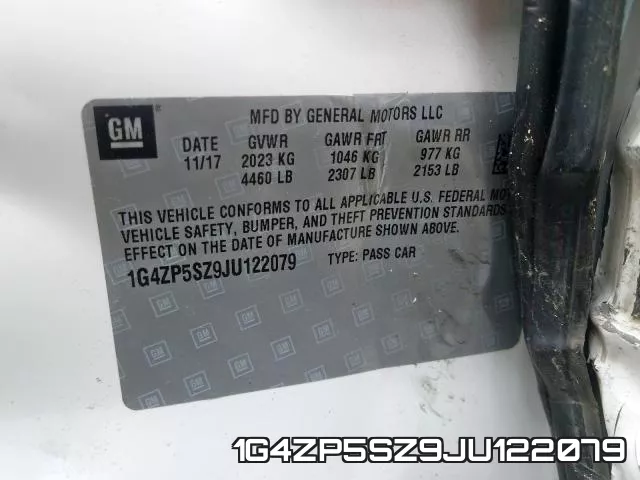 1G4ZP5SZ9JU122079 фото 2