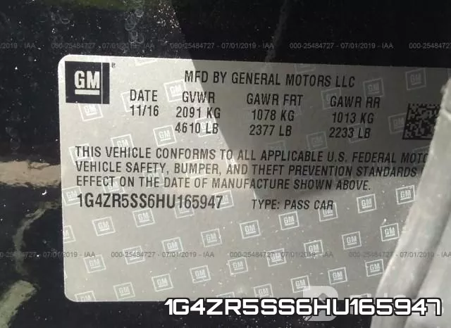 1G4ZR5SS6HU165947 фото 10