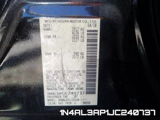 1N4AL3AP1JC240737 фото 2