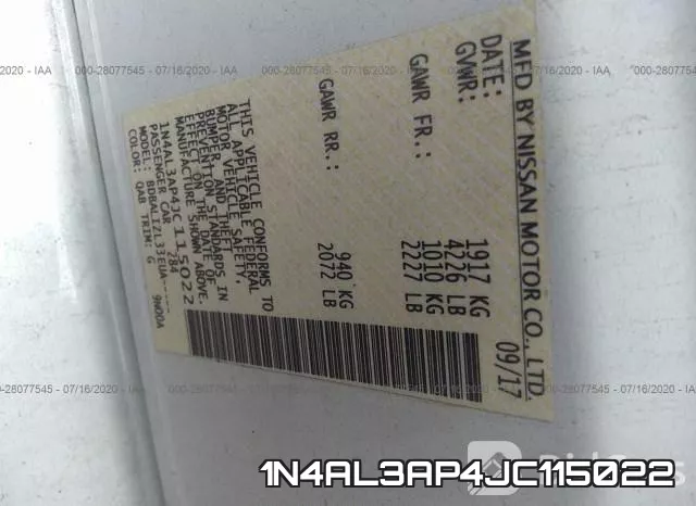 1N4AL3AP4JC115022 фото 10