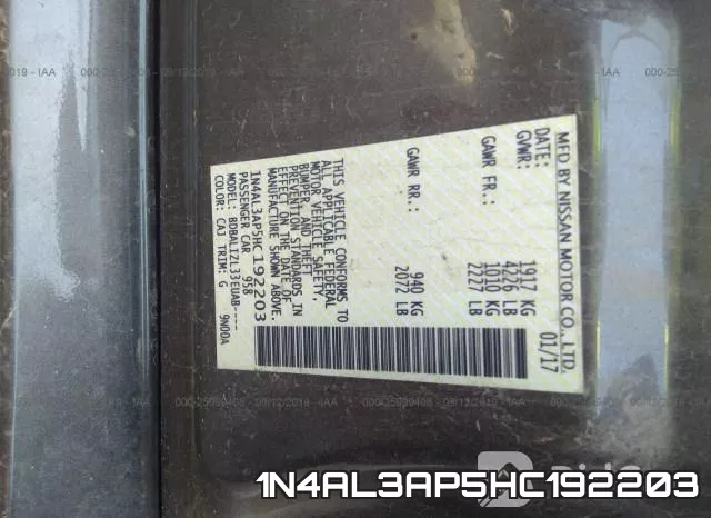 1N4AL3AP5HC192203 фото 10