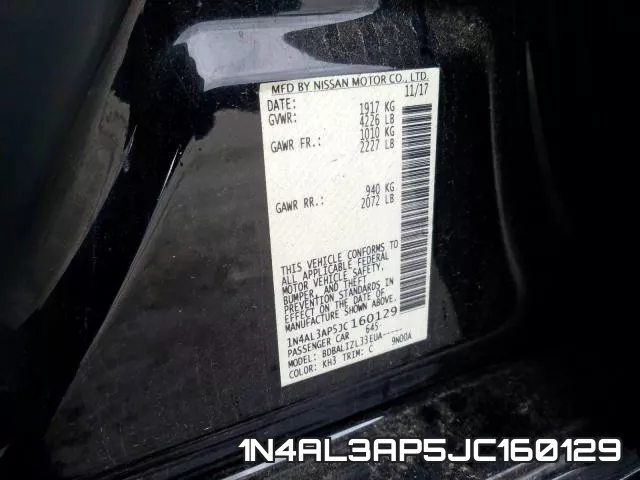 1N4AL3AP5JC160129 фото 2