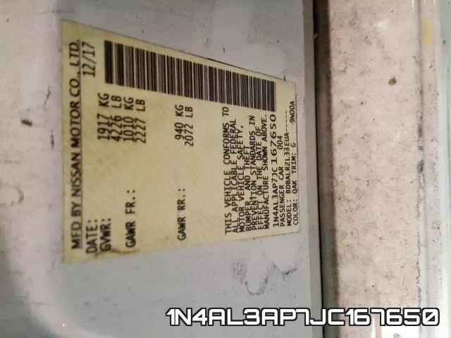 1N4AL3AP7JC167650 фото 2