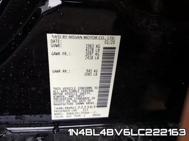 1N4BL4BV6LC222163 фото 2